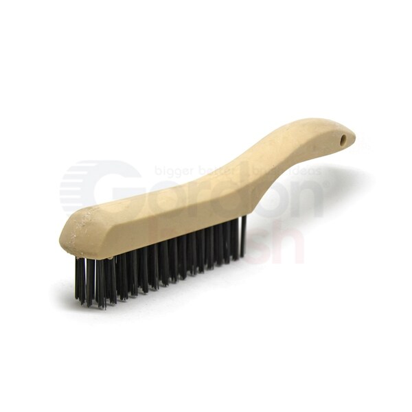 4x16 Row 0.013 Carbon Steel Wire, Plastic Shoe Handle Scratch Brush, PK12